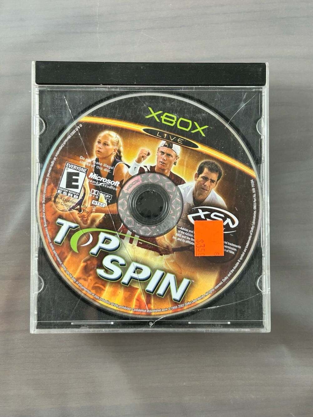 Top Spin Original Xbox 2003 Tennis Microsoft Disc Only Untested